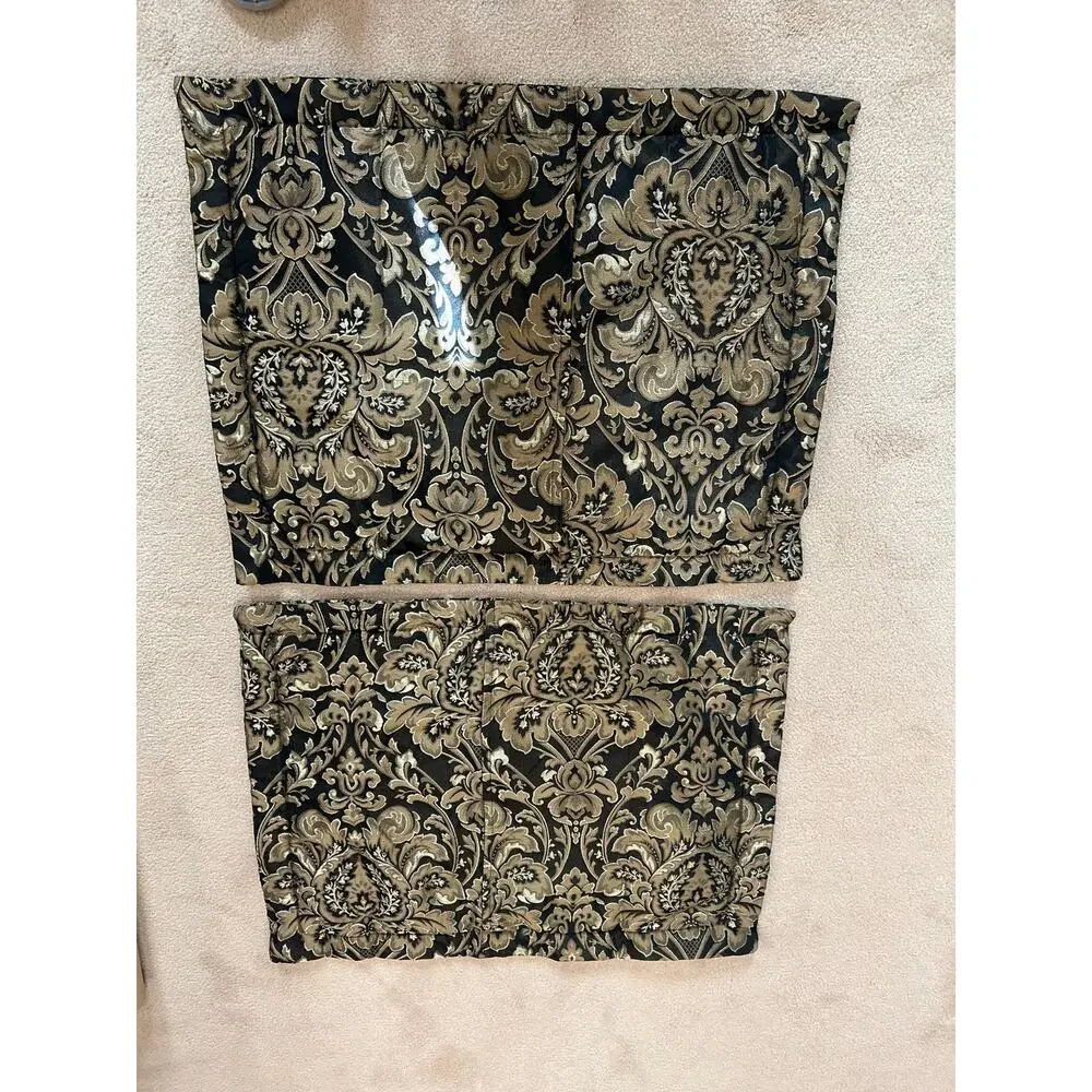 Pillow shams Queen Street classic black/ gold damask brocade
